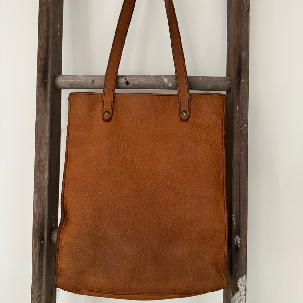 MadewellTan Leather Tote Bag